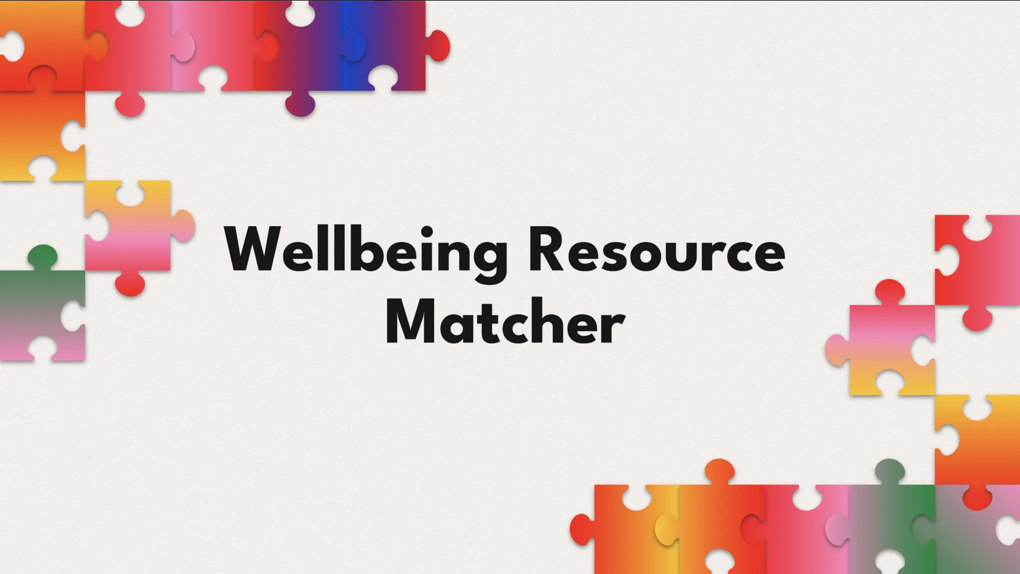 Wellbeing Matcher